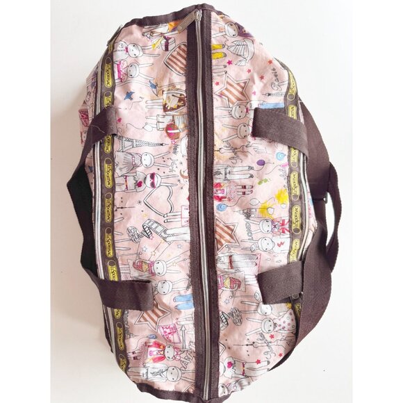 LESPORTSAC x FIFI LAPIN Pink Rabbit Print Deluxe Large Weekender Duffle Bag - Picture 7 of 10